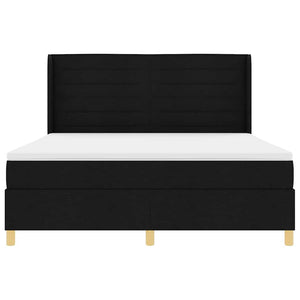 Boxspringbett 180x200 cm mit LED Schwarz