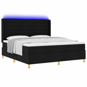 Boxspringbett 180x200 cm mit LED Schwarz