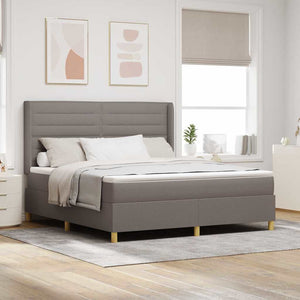 Boxspringbett Taupe mit LED 180x200 cm