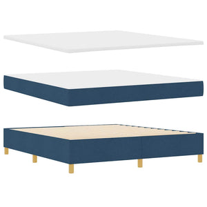 vidaXL Lit coffre avec bandeau LED bleu 180 x 200 cm Tissu