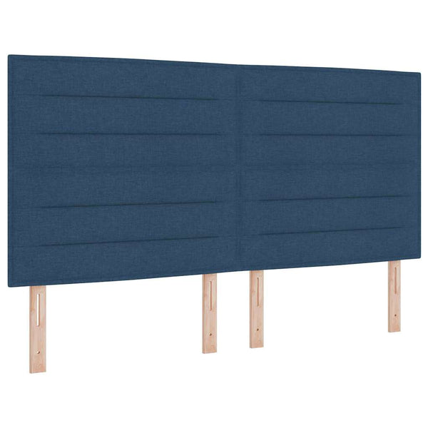 vidaXL Lit coffre avec bandeau LED bleu 180 x 200 cm Tissu