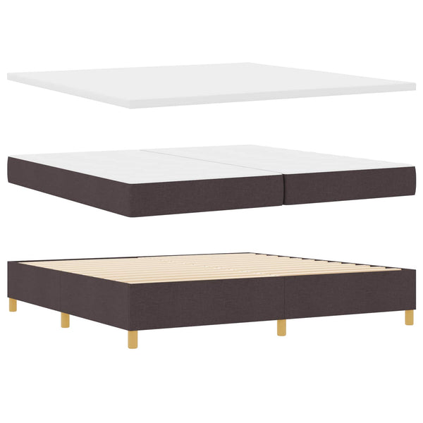 vidaXL Lit tapissier avec matelas et LED gris 200 x 200 cm tissu