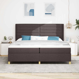 Boxspringbett mit LED Braun 200x200 cm