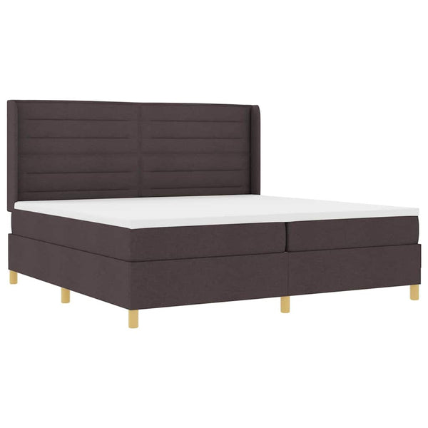 Boxspringbett mit LED Braun 200x200 cm