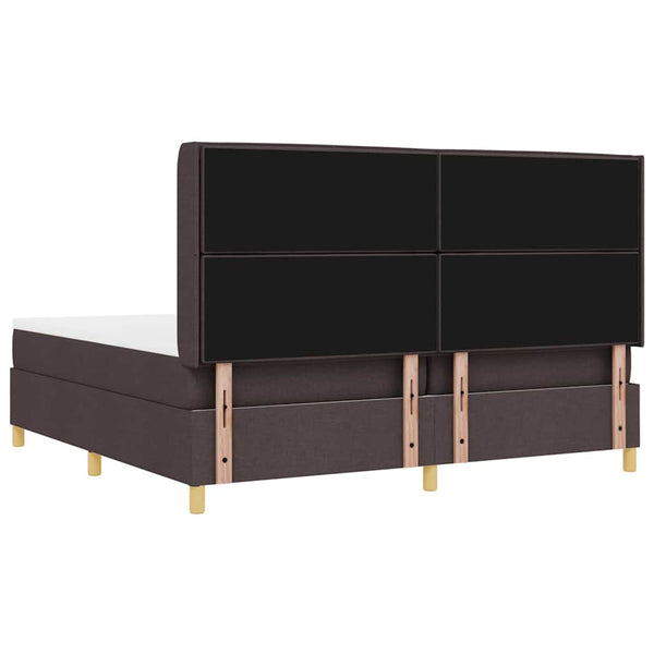 Boxspringbett mit LED Braun 200x200 cm