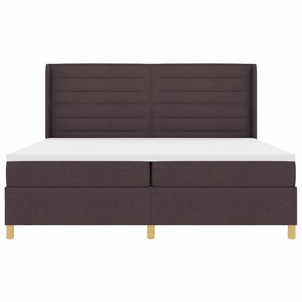Boxspringbett mit LED Braun 200x200 cm