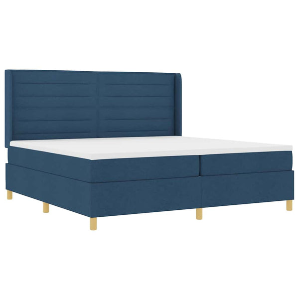 Boxspringbett Blau mit LED 200x200 cm