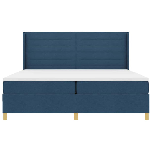 Boxspringbett Blau mit LED 200x200 cm