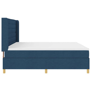 Boxspringbett Blau mit LED 200x200 cm