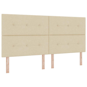 Boxspringbett Creme 200x200 cm mit LED