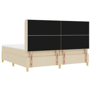 Boxspringbett Creme 200x200 cm mit LED