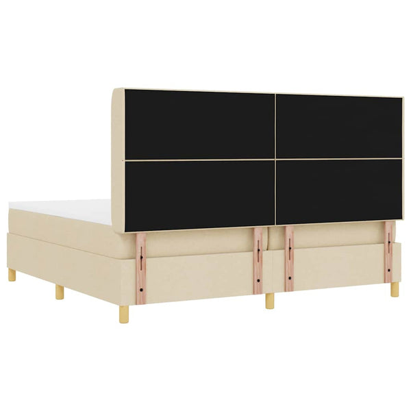 Boxspringbett Creme 200x200 cm mit LED