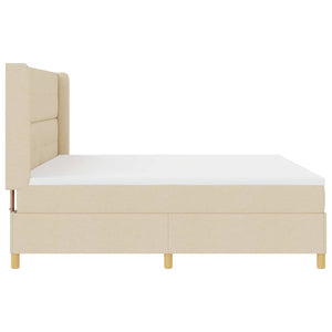 Boxspringbett Creme 200x200 cm mit LED