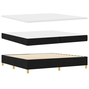 Boxspringbett Schwarz 200x200 cm mit LED