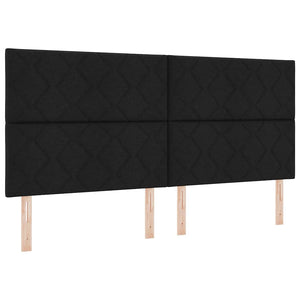 Boxspringbett Schwarz 200x200 cm mit LED
