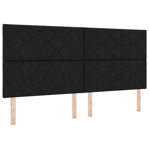 Boxspringbett Schwarz 200x200 cm mit LED