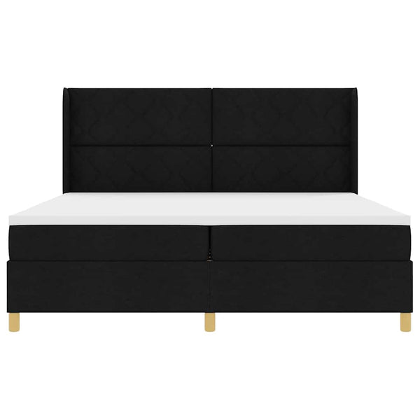 Boxspringbett Schwarz 200x200 cm mit LED