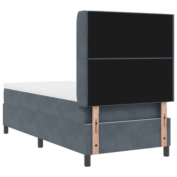 Boxspringbett mit LED Dunkelgrau 90x200 cm
