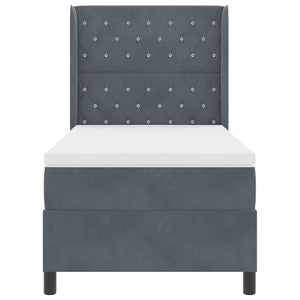 Boxspringbett mit LED Dunkelgrau 90x200 cm