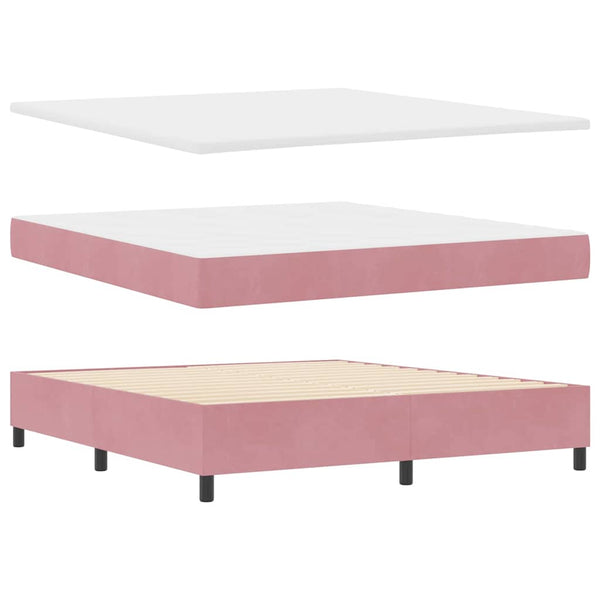 Boxspringbett Rosa mit LED 180x200 cm