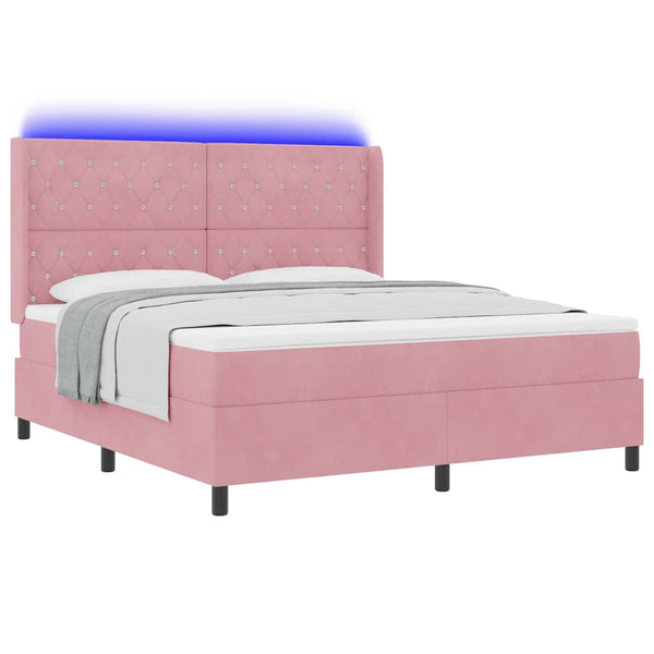 Boxspringbett Rosa mit LED 180x200 cm