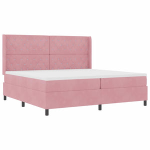 Boxspringbett mit LED Rosa 200x200 cm