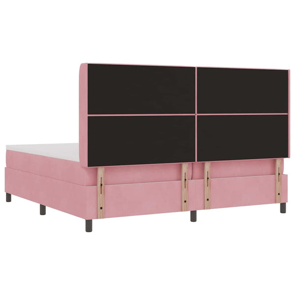 Boxspringbett mit LED Rosa 200x200 cm