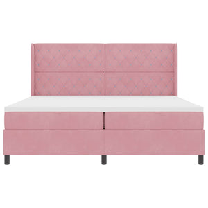 Boxspringbett mit LED Rosa 200x200 cm