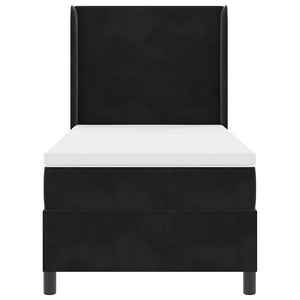vidaXL Lit coffre avec matelas et LED Noir 80 x 200 cm Velours