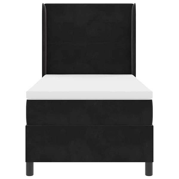 vidaXL Lit coffre avec matelas et LED Noir 80 x 200 cm Velours