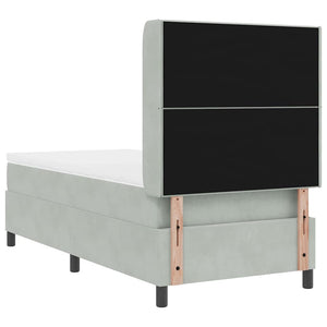 Boxspringbett mit LED Hellgrau 90x200 cm