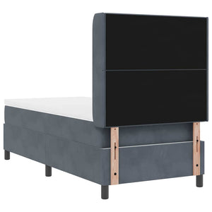 Boxspringbett mit LED und Matratze Dunkelgrau 100x200 cm