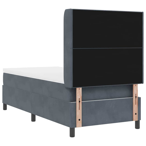 Boxspringbett mit LED und Matratze Dunkelgrau 100x200 cm
