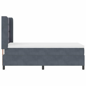 Boxspringbett mit LED und Matratze Dunkelgrau 100x200 cm