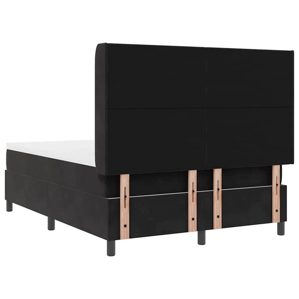vidaXL Lit coffre avec bandes LED Noir 140 x 190 cm Velours