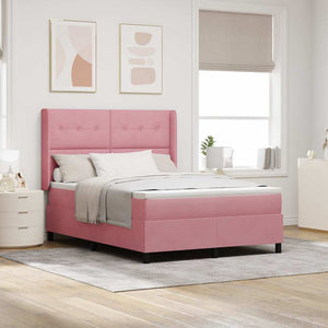 Boxspringbett Rosa 140x200 cm mit LED