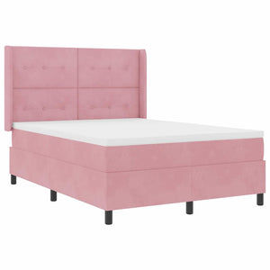 Boxspringbett Rosa 140x200 cm mit LED