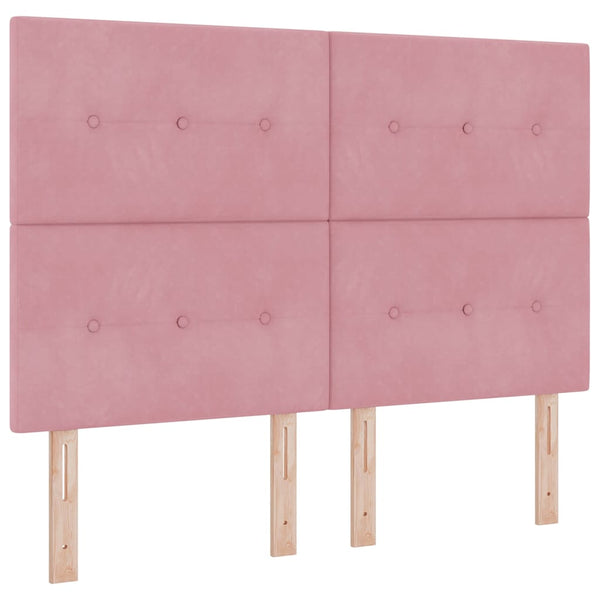 Boxspringbett Rosa 140x200 cm mit LED