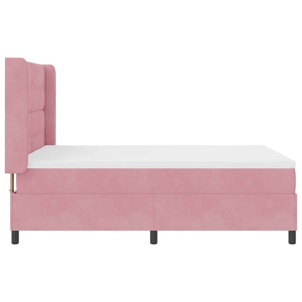Boxspringbett Rosa 140x200 cm mit LED