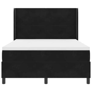 Boxspringbett mit LED Schwarz 160x200 cm Samt