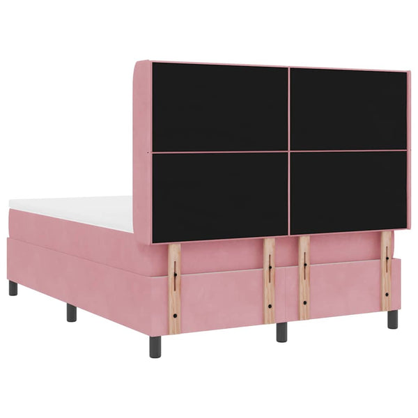 Boxspringbett mit LED Rosa 160x200 cm