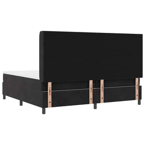 Boxspringbett mit LED Schwarz 200x200 cm Samt