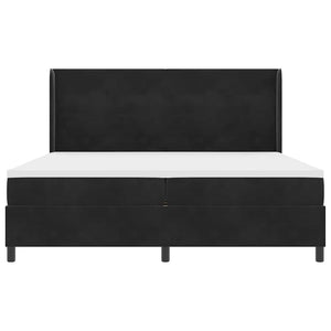 Boxspringbett mit LED Schwarz 200x200 cm Samt