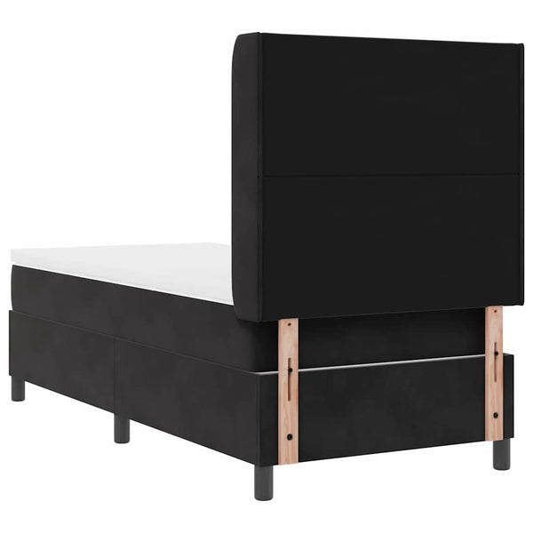 Boxspringbett Schwarz mit LED 90x200 cm Samt