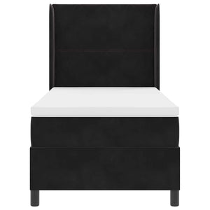 vidaXL Lit coffre avec bandeau LED noir 100 x 200 cm Velours