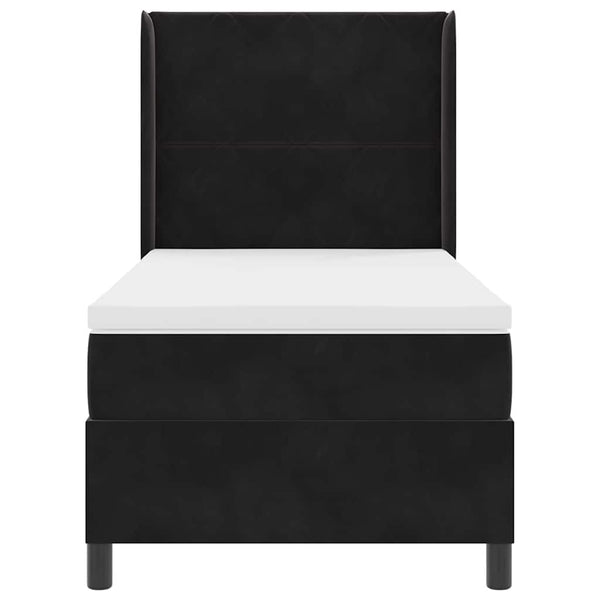 vidaXL Lit coffre avec bandeau LED noir 100 x 200 cm Velours