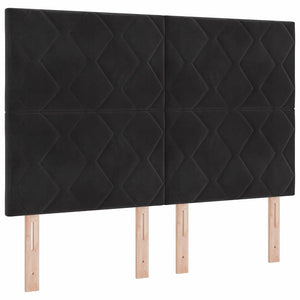 vidaXL Lit coffre avec matelas avec LED noir 140 x 200 cm velours