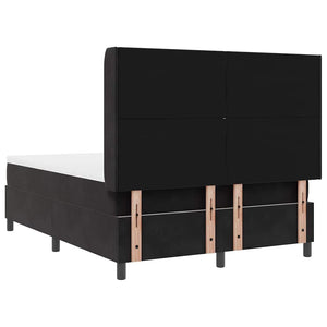 vidaXL Lit coffre avec matelas avec LED noir 140 x 200 cm velours