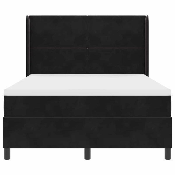 vidaXL Lit coffre avec matelas avec LED noir 140 x 200 cm velours