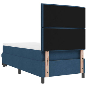 Boxspringbett Blau 80x200 cm mit Kopfteil